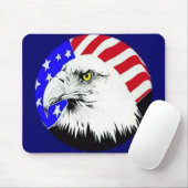 Tapis De Souris Bald Eagle et drapeau américain (Avec souris)
