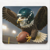 Tapis De Souris Bald Eagle Gripping a Football In a Stadium (Devant)