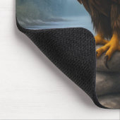 Tapis De Souris Bald Eagle portant un drapeau américain Cape (Coin)