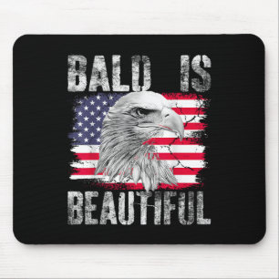 Tapis De Souris Bald Est Beau Drapeau Américain Américain Américai