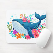 Tapis De Souris baleine à bosse mignonne (Avec souris)