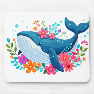 Tapis De Souris baleine à bosse mignonne