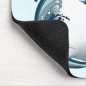 Tapis De Souris Baleine Béluga Bleue (Coin)