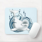 Tapis De Souris Baleine Béluga Bleue (Avec souris)