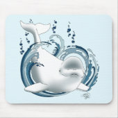 Tapis De Souris Baleine Béluga Bleue (Devant)