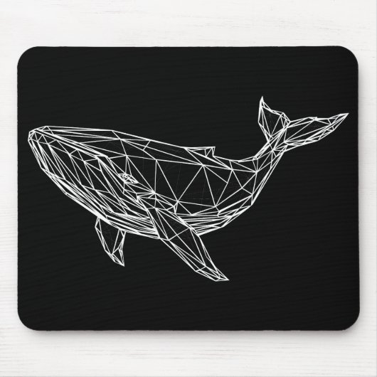 Tapis de souris baleine géométrique moderne (Devant)
