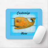 Tapis De Souris baleine joyeuse souriante bleu Thunder_Cove (Avec souris)