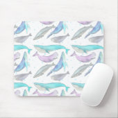 Tapis De Souris Baleines et bulles Souris (Avec souris)