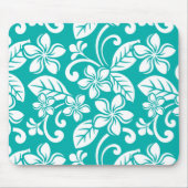 Tapis De Souris Balise de bagage de l'ÎLE PLUMERIA (TURQUOISE) (Devant)
