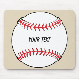 Tapis De Souris Balle de baseball avec texte personnalisé