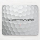 Tapis De Souris Balle de golf avec texte et numéro personnalisés (Devant)
