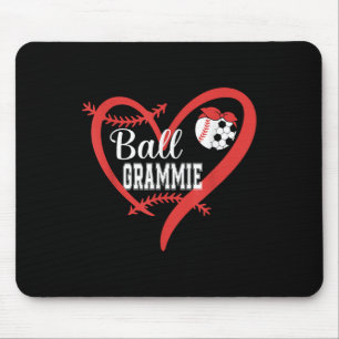 Tapis De Souris Balle Mémie Baseball Football Joueur Cœur Amour