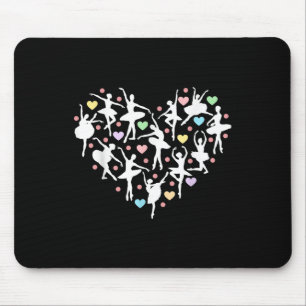 Tapis De Souris Ballerina Danseuse Coeur Valentines Professeur Dan