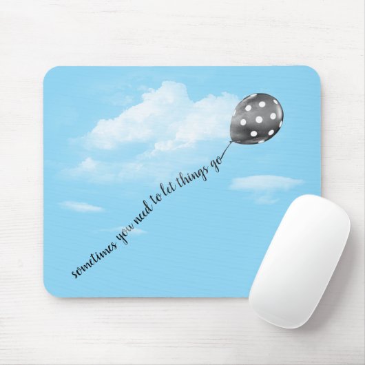 Tapis De Souris Ballon à Points avec Citation (Avec souris)
