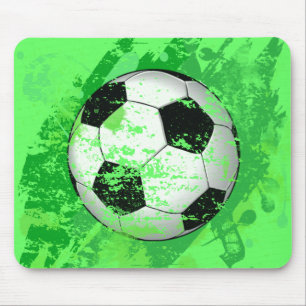 TAPIS DE SOURIS BALLON DE FOOTBALL GRUNGE DE STYLE