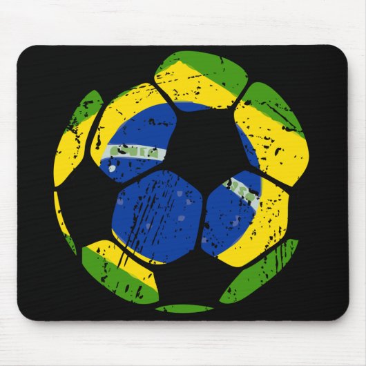 Tapis De Souris Ballon de football Mousepad du Brésil (Devant)