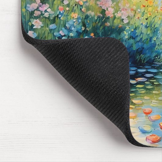 Tapis De Souris Ballons à air chaud sur un flux pastel (Coin)