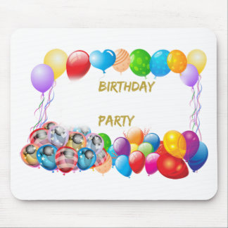 Tapis De Souris Ballons d'anniversaire rose