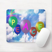 Tapis De Souris Ballons de paix 1-0-1 (Avec souris)