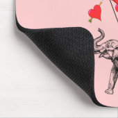 Tapis De Souris Ballons éléphants et rouges (Coin)