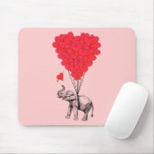 Tapis De Souris Ballons éléphants et rouges (Avec souris)