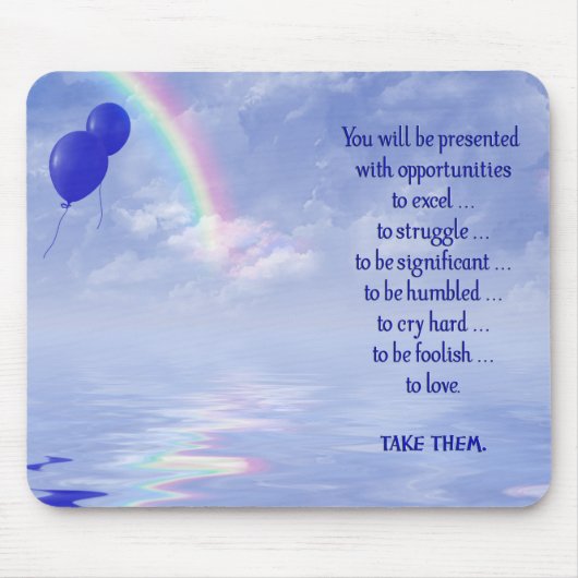Tapis De Souris Ballons et arc-en-ciel avec devis (Devant)