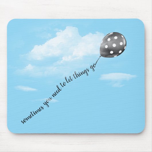Tapis De Souris Balloon à points polka avec devis (Devant)