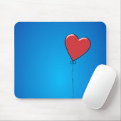 Tapis De Souris Balloon du Coeur Rouge Mousepad (Avec souris)
