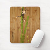 Tapis De Souris Bambou et singe Mousepad drôle (Avec souris)