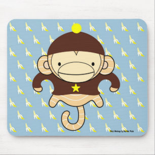 Tapis De Souris Bananes Mousepad - FRANKIE de singe de Mars