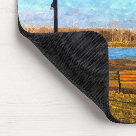 Tapis De Souris Banc de la rivière Missouri Painty (Coin)