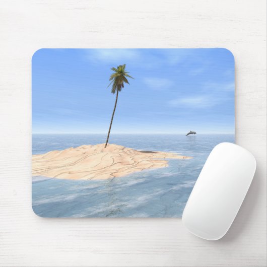 Tapis De Souris "Banc de sable tropical" Mousepad (Avec souris)