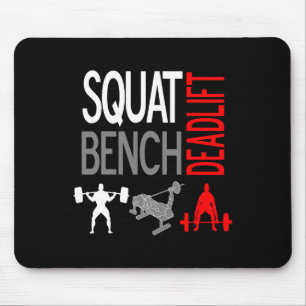 Tapis De Souris Banc de squat Démontage T Chemise Gym Poids Tee