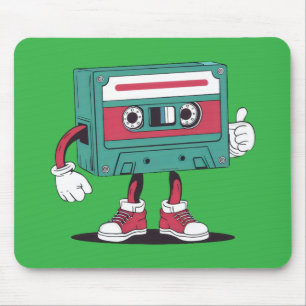 Tapis De Souris Bande à cassette rétro.