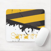 Tapis De Souris Bande de prudence Bio Risque Mousepad personnalisé (Avec souris)