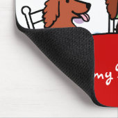 Tapis De Souris Bande dessinée d'anniversaire de teckel (Coin)