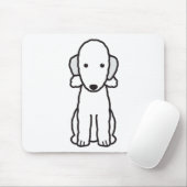 Tapis De Souris Bande dessinée de chien de Bedlington Terrier (Avec souris)