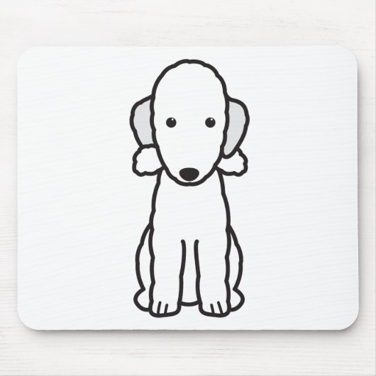 Tapis De Souris Bande dessinée de chien de Bedlington Terrier (Devant)