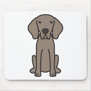 Tapis De Souris Bande dessinée de chien de Weimaraner