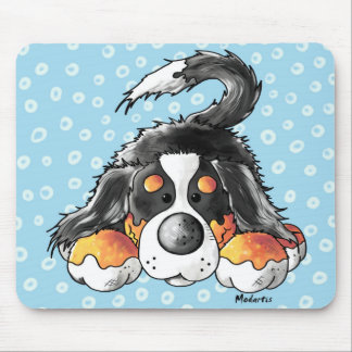 Tapis De Souris Bande dessinée drôle de chien de montagne de