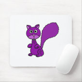 Tapis De Souris Bande dessinée pourpre drôle d'écureuil (Avec souris)