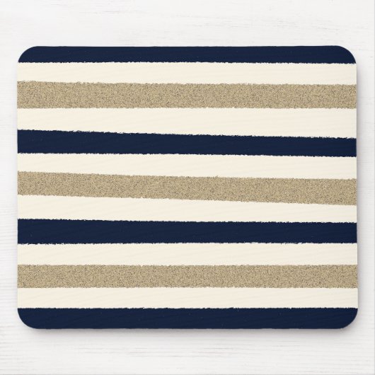 Tapis De Souris Bande marine / Beige / Livre blanc (Devant)