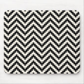 Tapis De Souris Bande verticale Zigzag Chevron en noir (Devant)