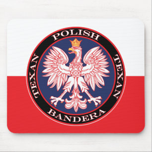 Tapis De Souris Bandera Round Polonais Texan