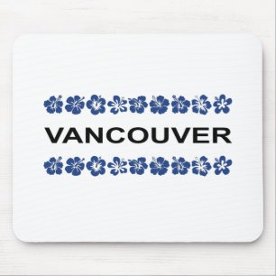 Tapis De Souris Bandes Aloha de Vancouver bleu clair