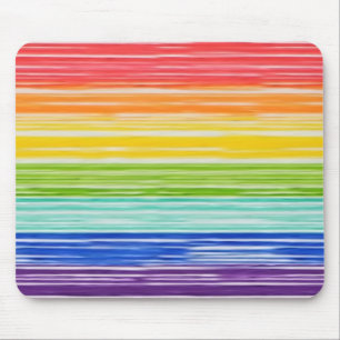 Tapis De Souris Bandes arc-en-ciel inondées
