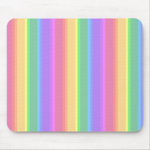 Tapis De Souris Bandes arc-en-ciel pastel