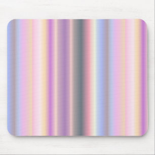 Tapis De Souris Bandes arc-en-ciel Pastel - Motif