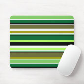 Tapis De Souris Bandes blanches vert mignonne (Avec souris)