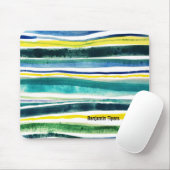 Tapis De Souris Bandes d'aquarelle fraîche (Avec souris)